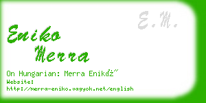 eniko merra business card